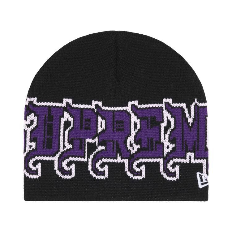 Supreme New Era Outline Beanie 'Black'