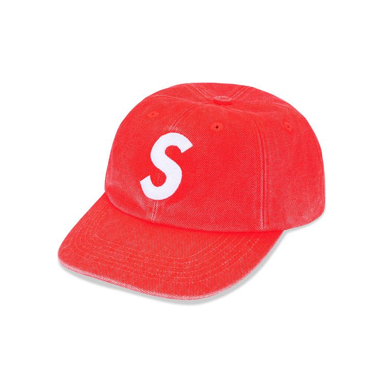 Supreme Pigment Coated Canvas S Logo 6-Panel 'Bright Orange'