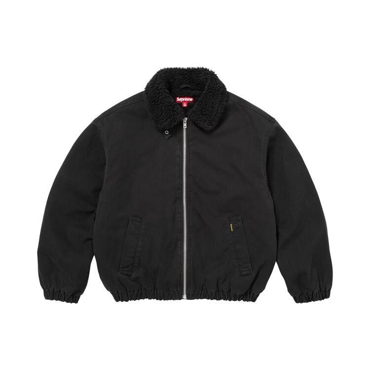 Supreme Faux Shearling Lined Bomber Jacket 'Black'