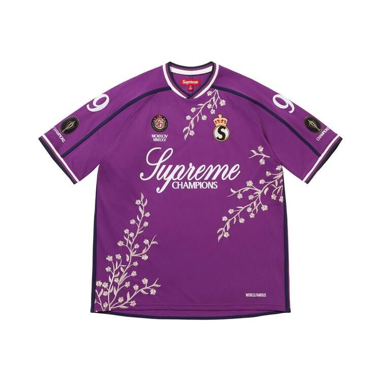 Supreme Floral Soccer Jersey 'Purple'