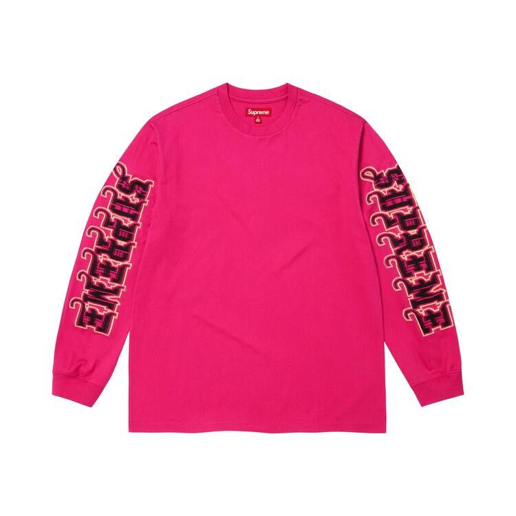 Supreme Intarsia Sleeve Long-Sleeve Top 'Fuchsia'