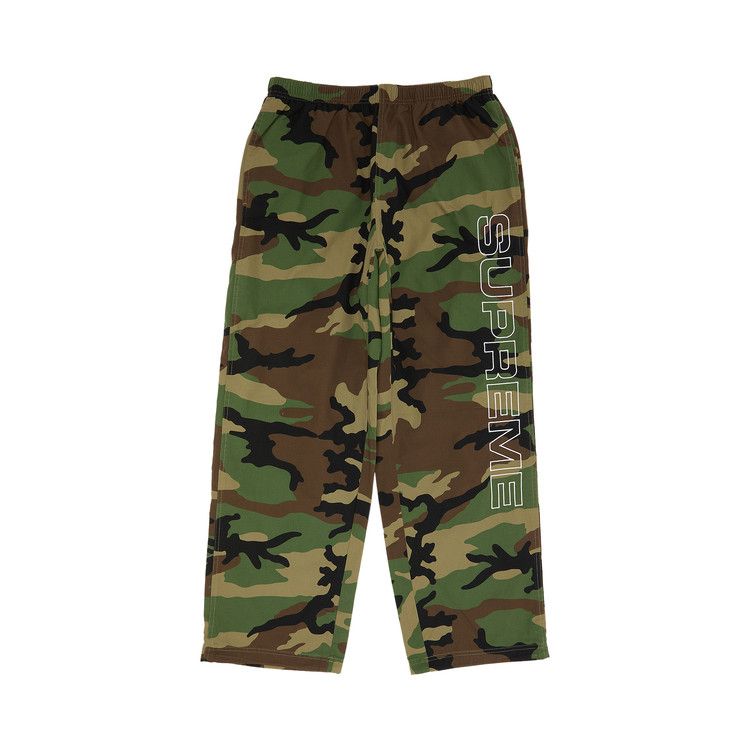 Supreme Spellout Embroidered Ripstop Track Pant 'Woodland Camo'