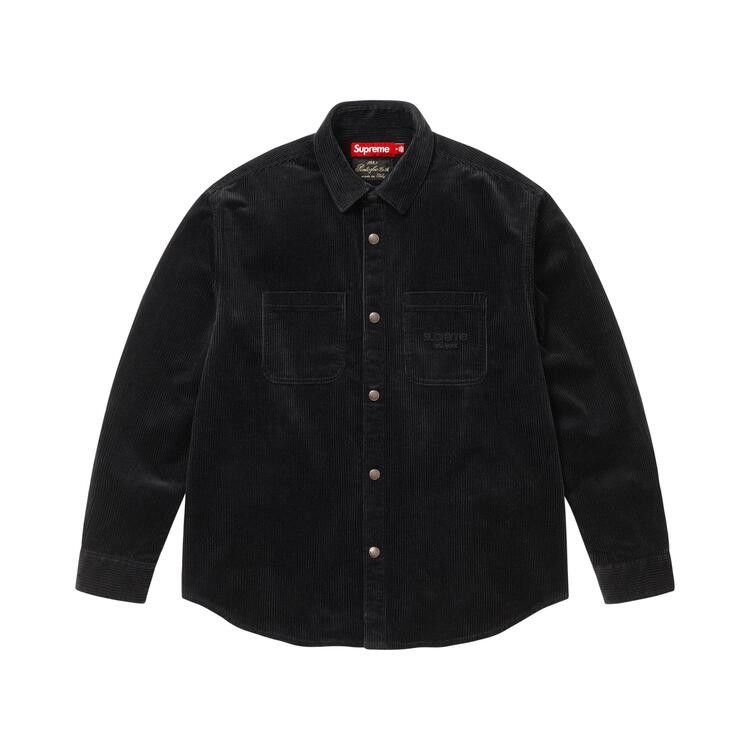 Supreme Wide Wale Corduroy Snap Shirt 'Black'