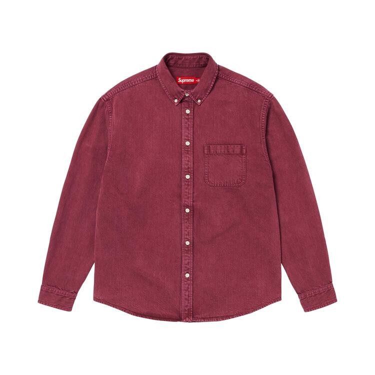Supreme Appliqué Denim Shirt 'Washed Red'