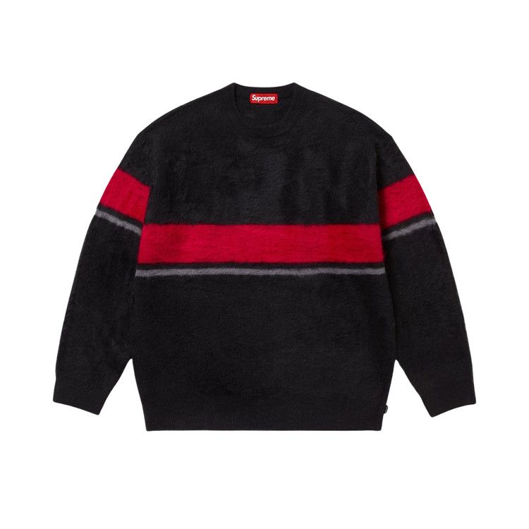 Supreme Brushed Stripe Sweater 'Black'