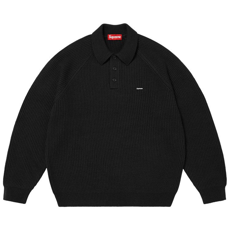 Supreme Small Box Polo Sweater 'Black'