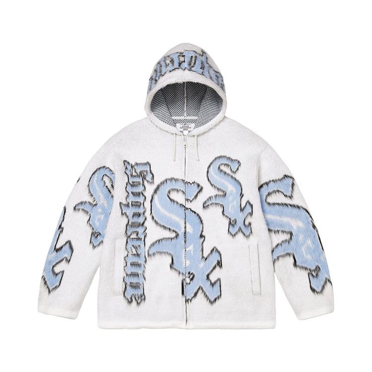 Supreme x Chicago White Sox Zip Up Hooded Sweater 'White'