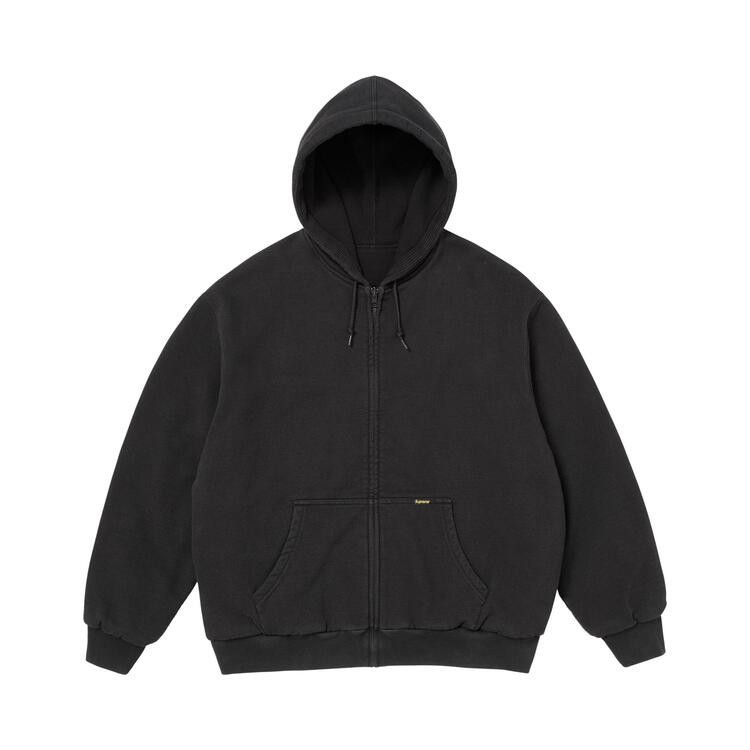 Supreme Reversible Work Zip Up Hooded Sweatshirt 'Black'
