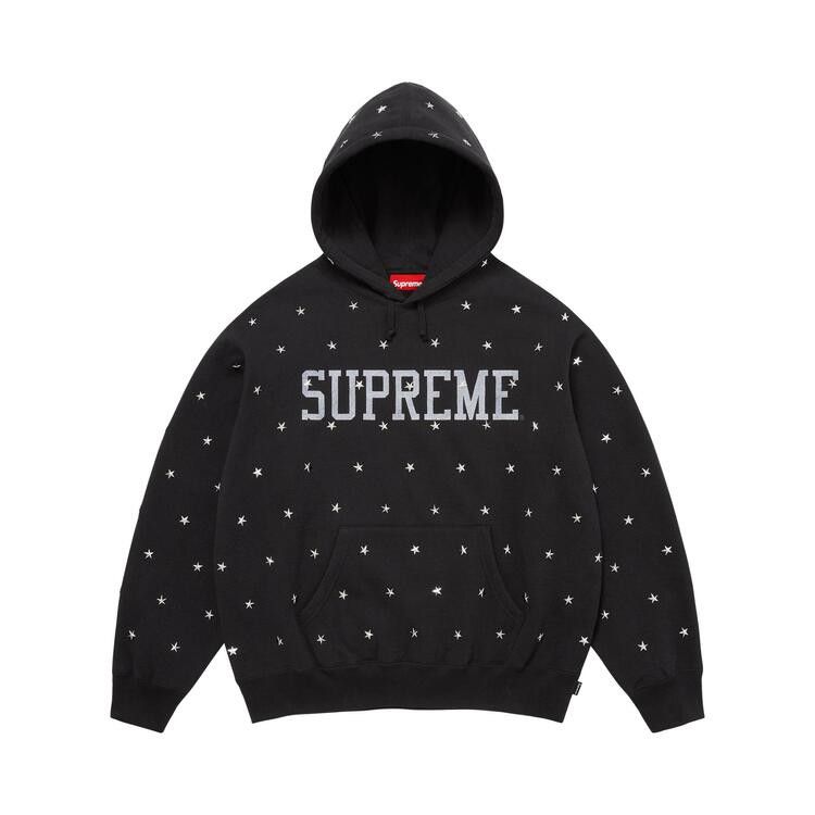 Supreme Stars Studded Hooded Sweatshirt 'Black'