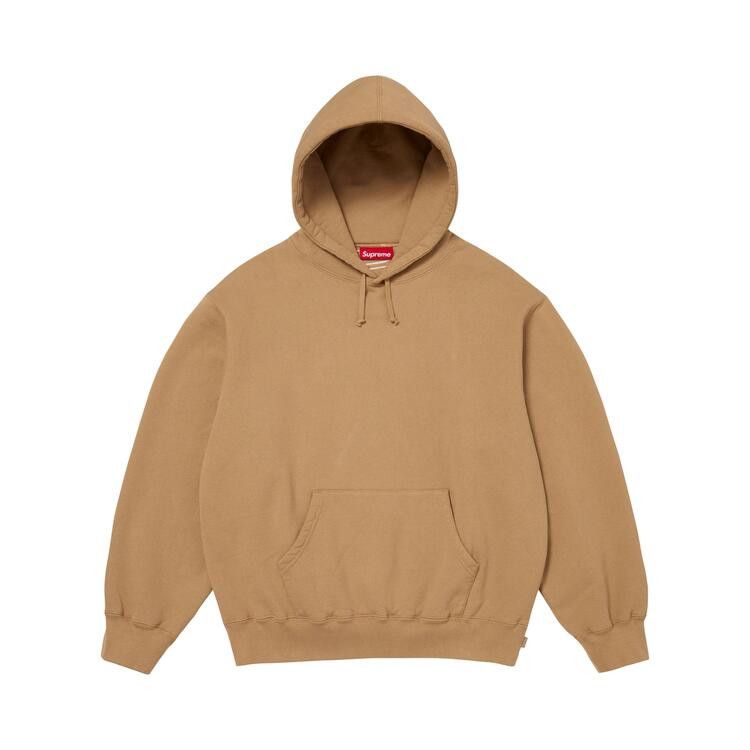 Supreme Satin Appliqué Hooded Sweatshirt 'Light Tan'