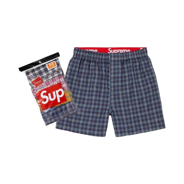 Supreme x Hanes Plaid Boxers (4 Pack) 'Multicolor'