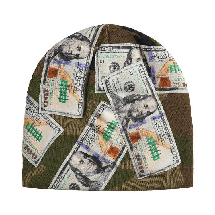 Supreme Money Beanie 'Woodland Camo'