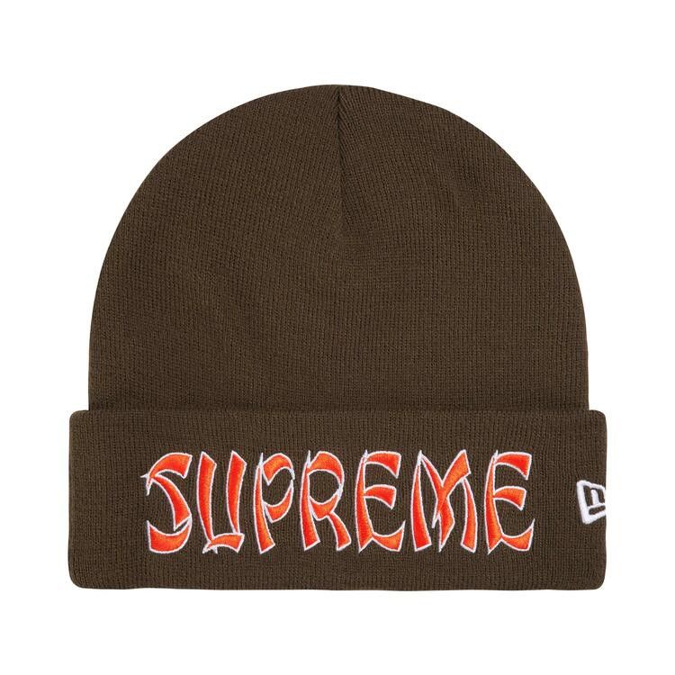 Supreme New Era Action Beanie 'Brown'