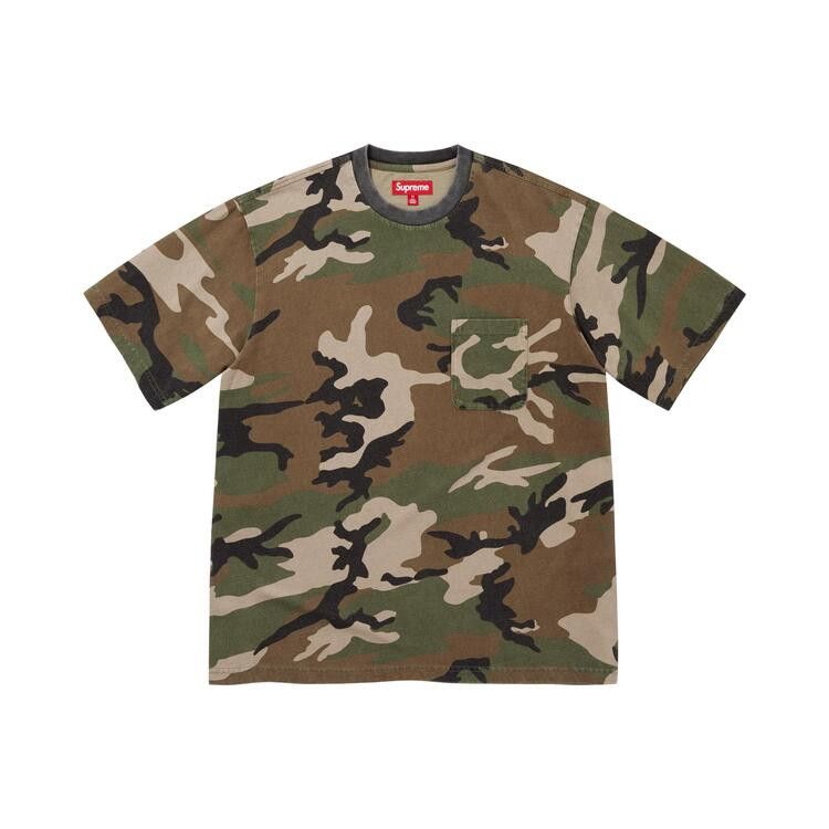Supreme Cracked Pocket Short-Sleeve Top 'Woodland Camo'