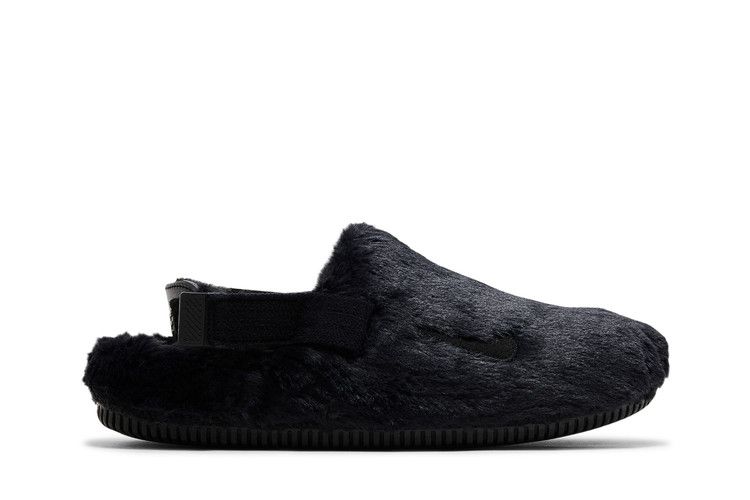Nike Wmns Calm Mule SE 'Triple Black Fur'