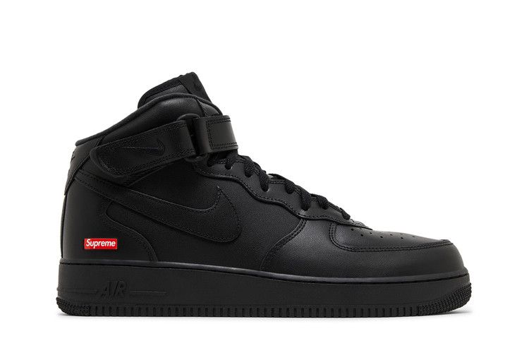 Supreme x Nike Air Force 1 Mid 'Box Logo - Triple Black'