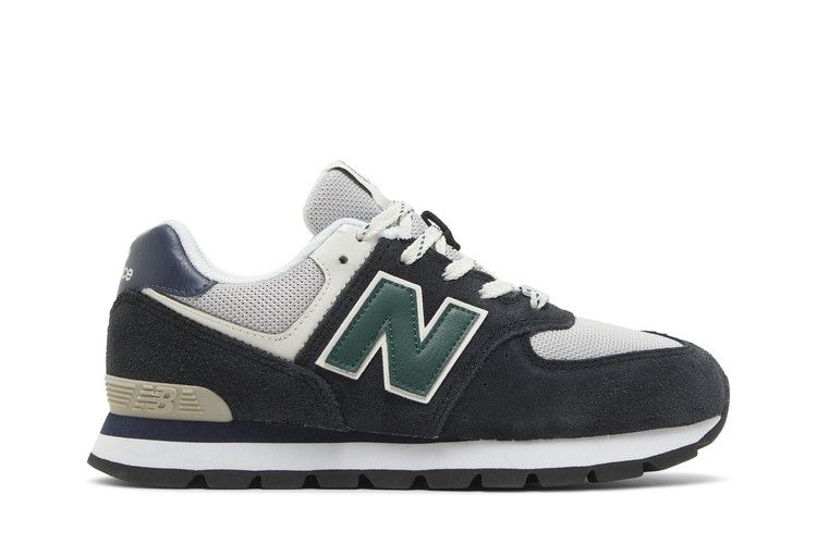 New Balance 574 Big Kid 'Black Nightwatch Green'