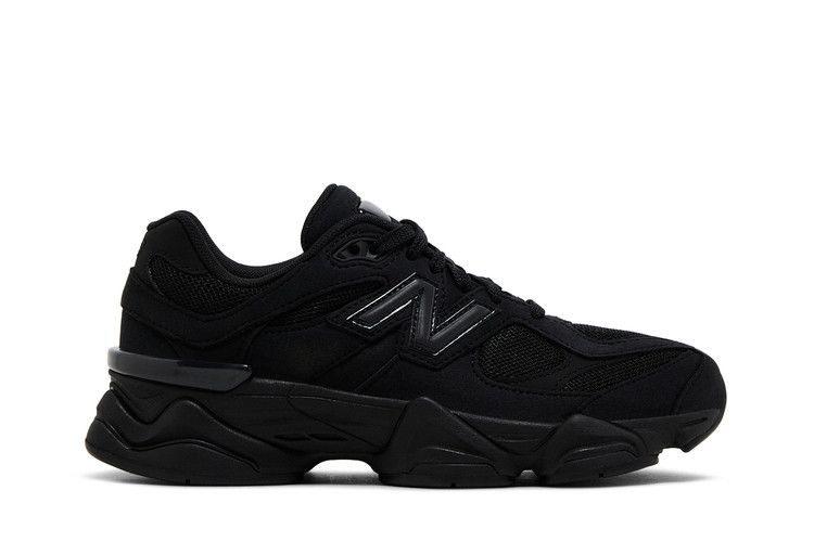 New Balance 9060 Big Kid 'Triple Black Suede'