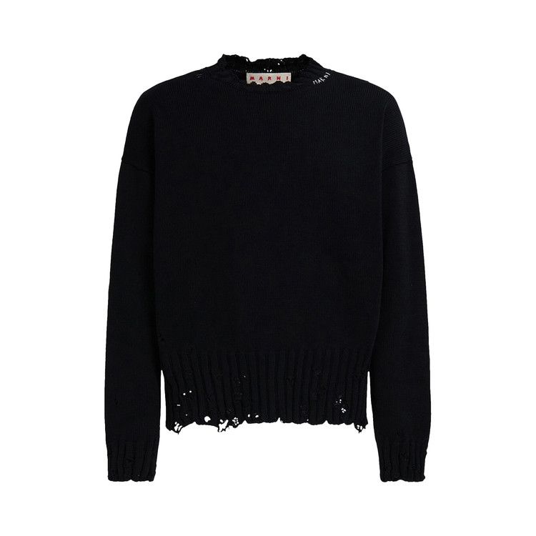 Marni Long-Sleeve Crewneck Sweater 'Black'