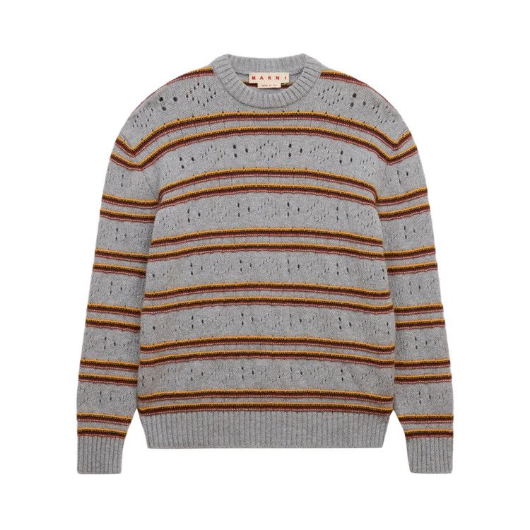 Marni Crewneck Striped Sweater 'Inox'