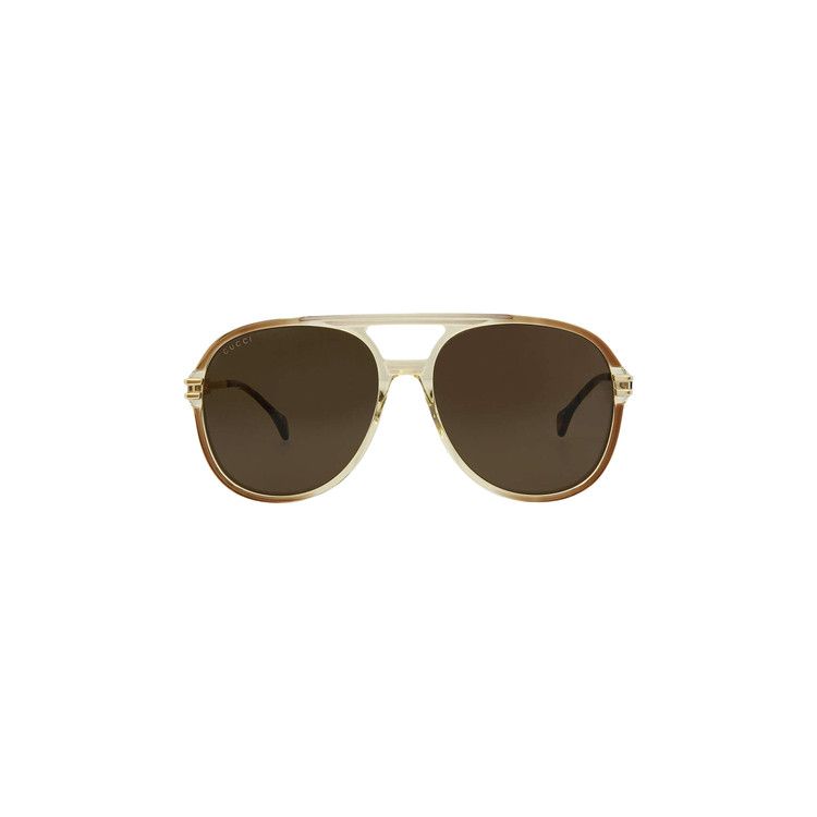 Gucci Aviator Sunglasses 'Brown/Gold/Brown'