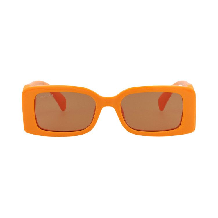 Gucci Square Injection Sunglasses 'Orange/Brown'