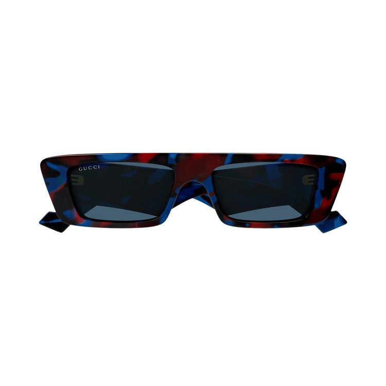 Gucci Flattop Frame Sunglasses 'Havana/Blue'