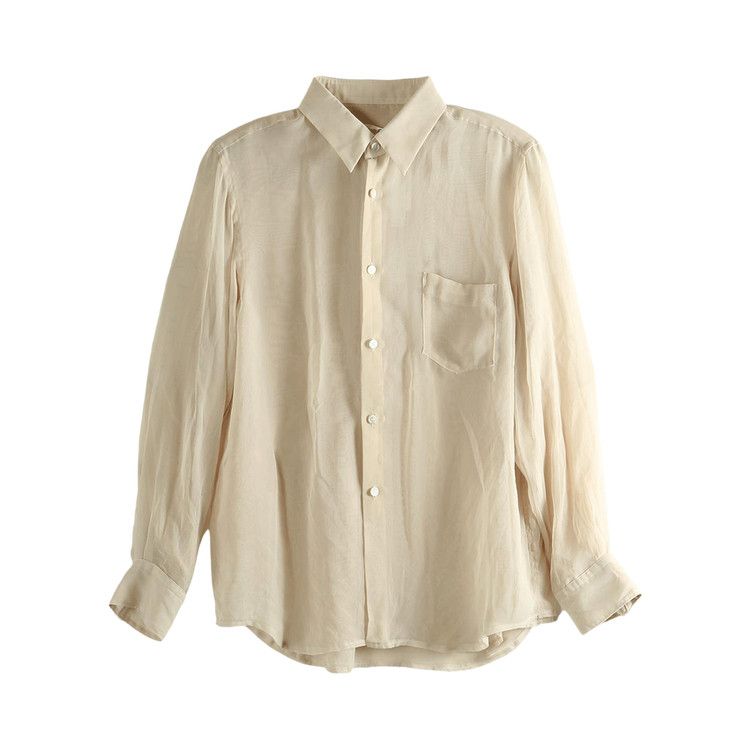 Comme des Garçons Sheer Oversized Fit Shirt 'Beige'