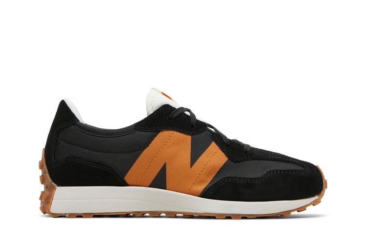 New Balance 327 Big Kid 'Black Madras Orange'
