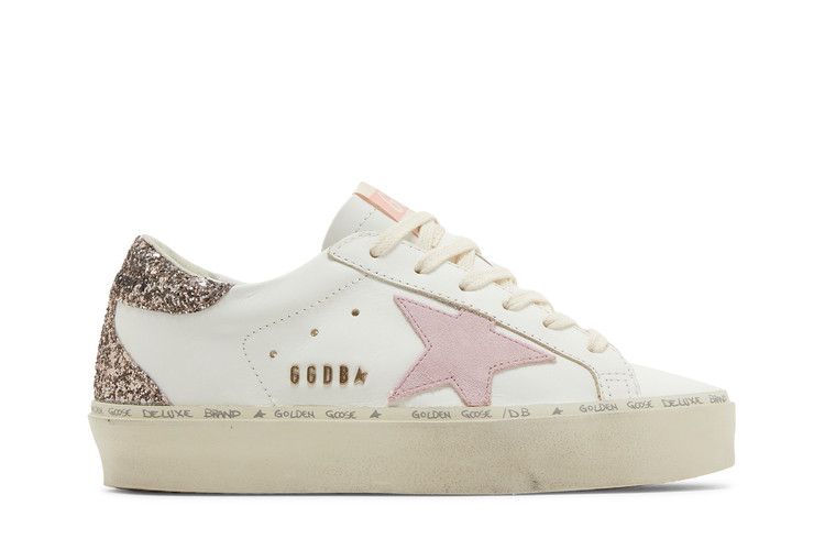 Golden Goose Wmns Hi Star 'White Antique Pink Glitter'