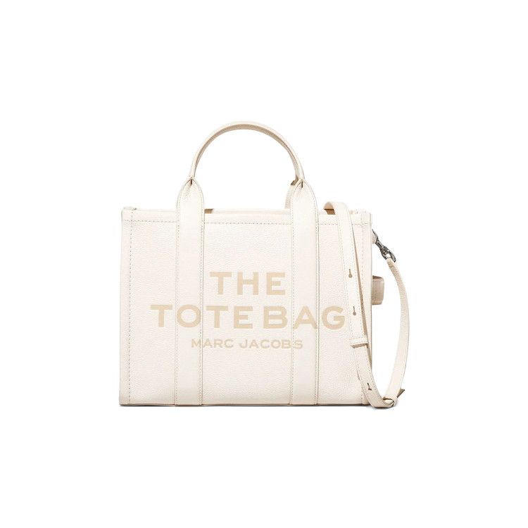 Marc Jacobs Leather Medium Tote Bag 'White'