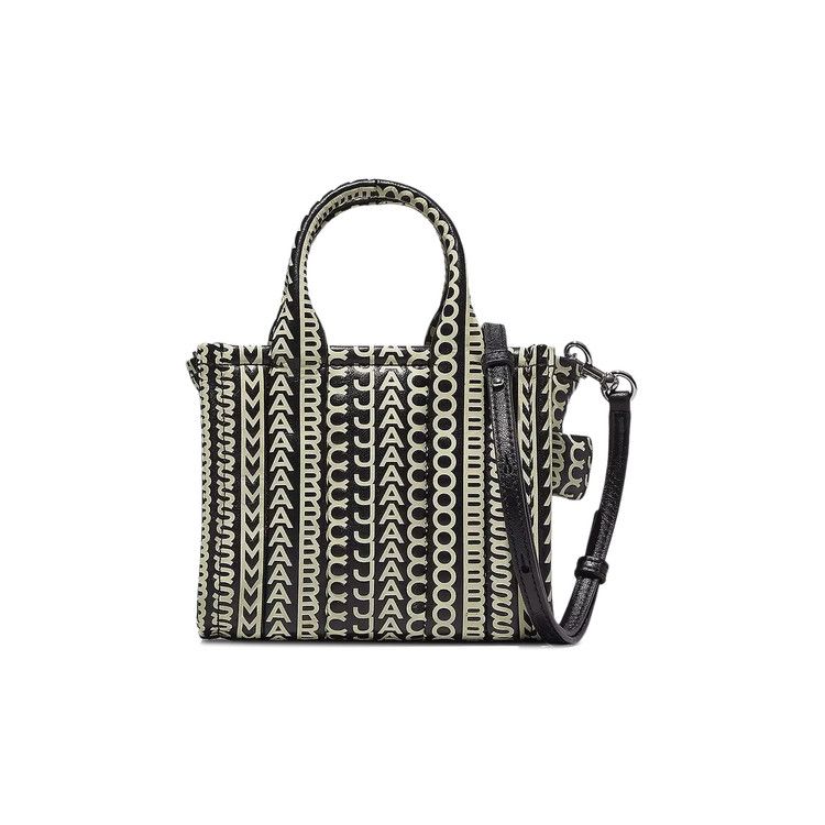 Marc Jacobs Monogram Leather Crossbody Tote Bag 'Black/White'