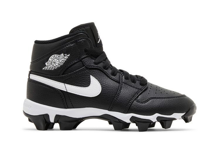 Air Jordan 1 Mid Cleat GS 'Black White'