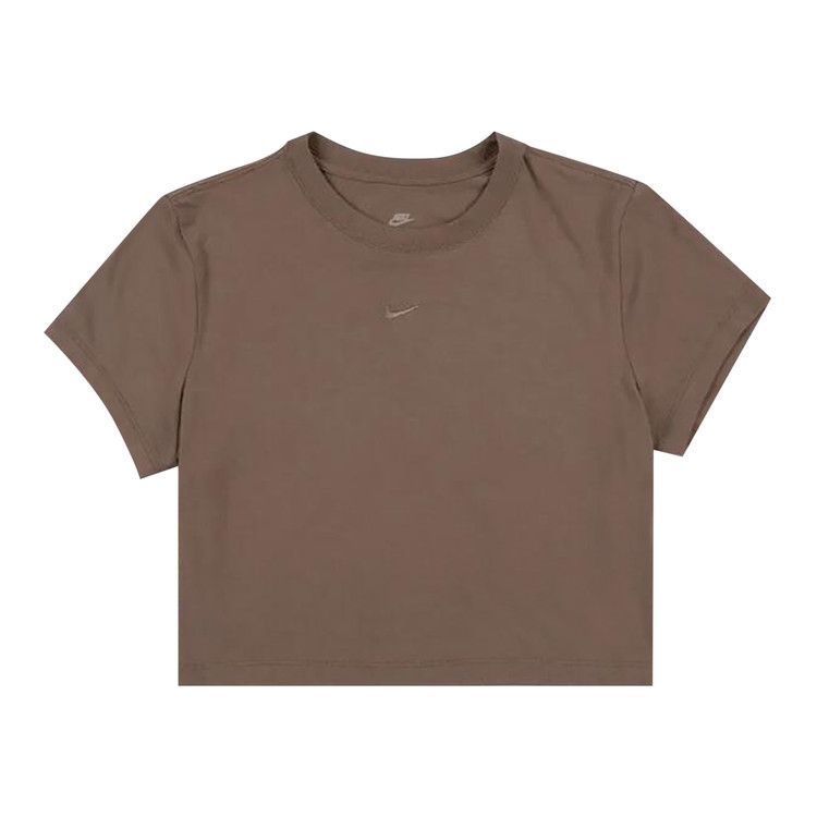 Nike NSW Chill Knit Cropped Tee 'Mink Brown'
