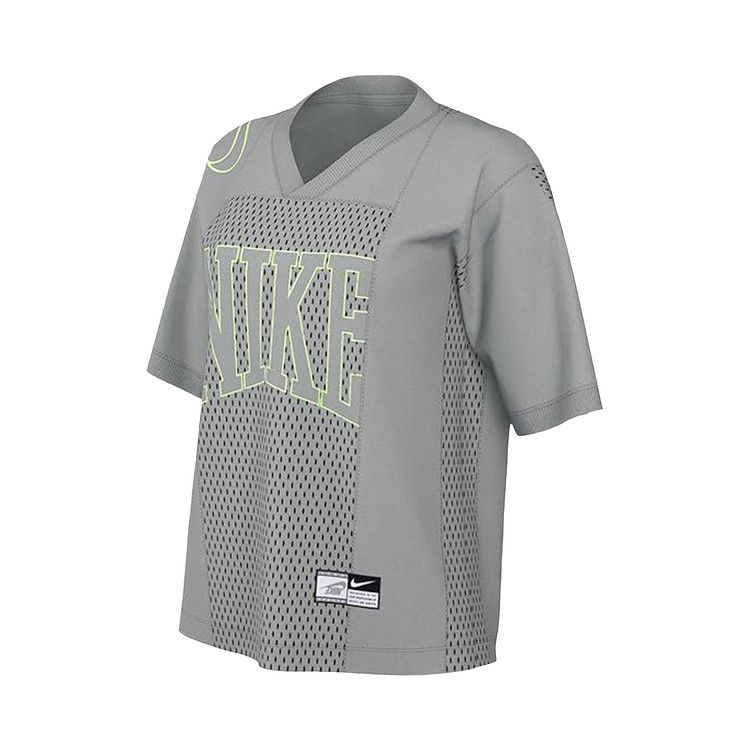 Nike Sportswear Street Oversized Short-Sleeve Graphic Jersey 'Light Smoke Grey/Barely Volt'
