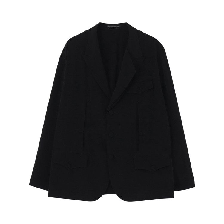 Yohji Yamamoto Pour Homme Front And Back Opened Lapel Jacket 'Black'
