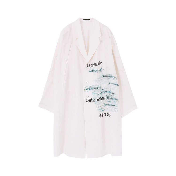 Yohji Yamamoto Pour Homme Sakana Long Jacket 'White'