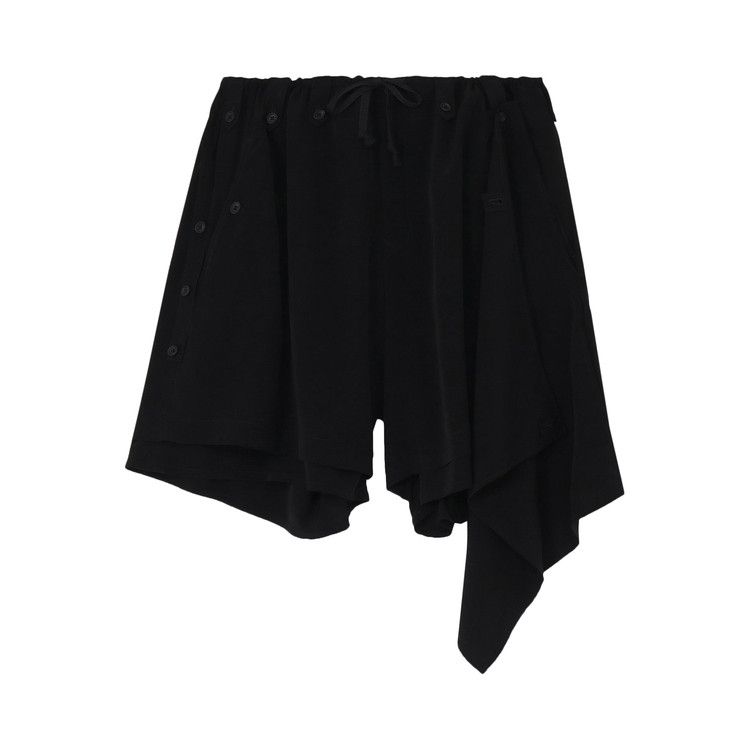 Yohji Yamamoto Pour Homme Drape Panel Attached Short Pants 'Black'