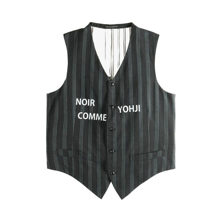Yohji Yamamoto Pour Homme Stripe Vest 'Black'