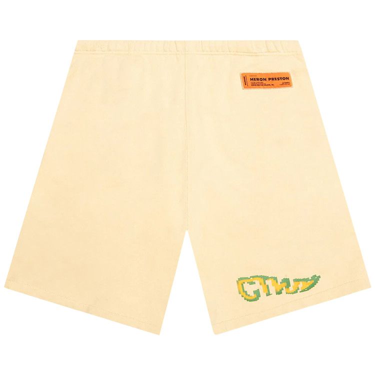 Heron Preston CTNMB Pixel Warp Sweatshorts 'Beige/Green'