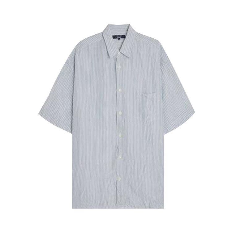 Comme des Garçons Homme Plus Cupra Stripes Garment Treated Shirt 'White/Sax/Navy'
