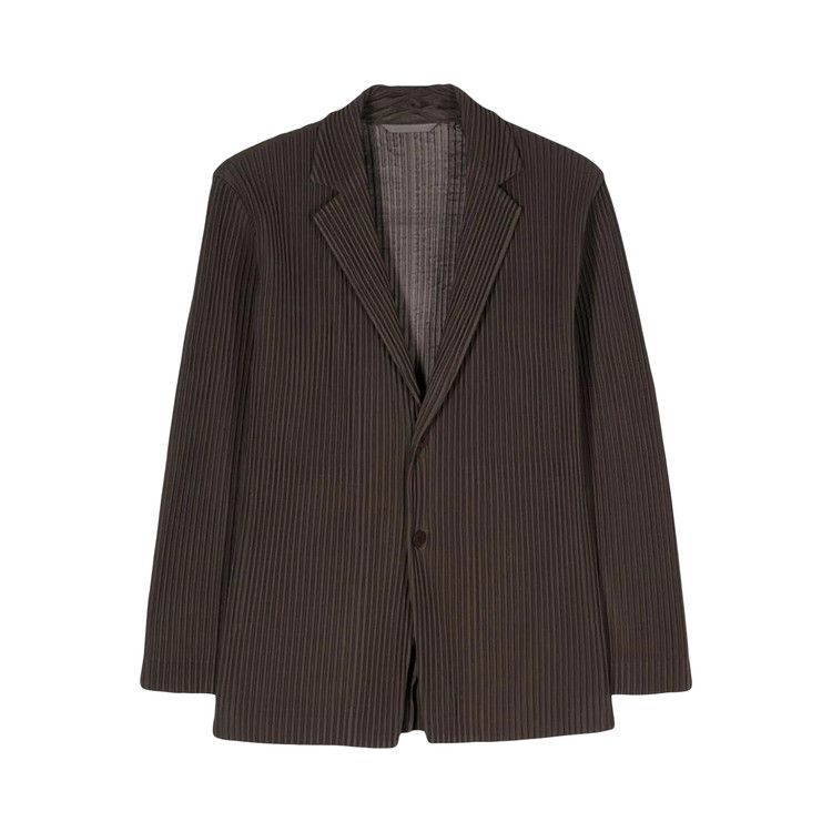 Homme Plissé Issey Miyake Tailored Pleats Jacket 'Dark Khaki'