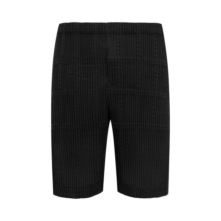Issey Miyake Lace Grid Pleats Shorts 'Black'