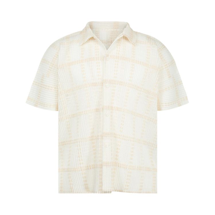 Homme Plissé Issey Miyake Lace Grid Pleats Shirt 'White'