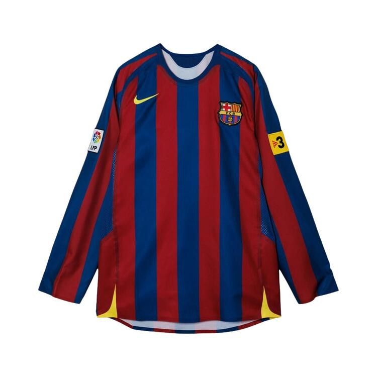 Nike FC Barcelona Ronaldinho 2005/06 Reissue Replica Long-Sleeve Jersey 'Red/Blue'
