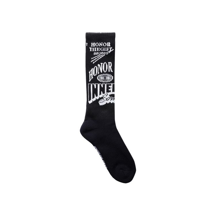 Honor The Gift Mixed Graphic Ribbed Sock 'Black'