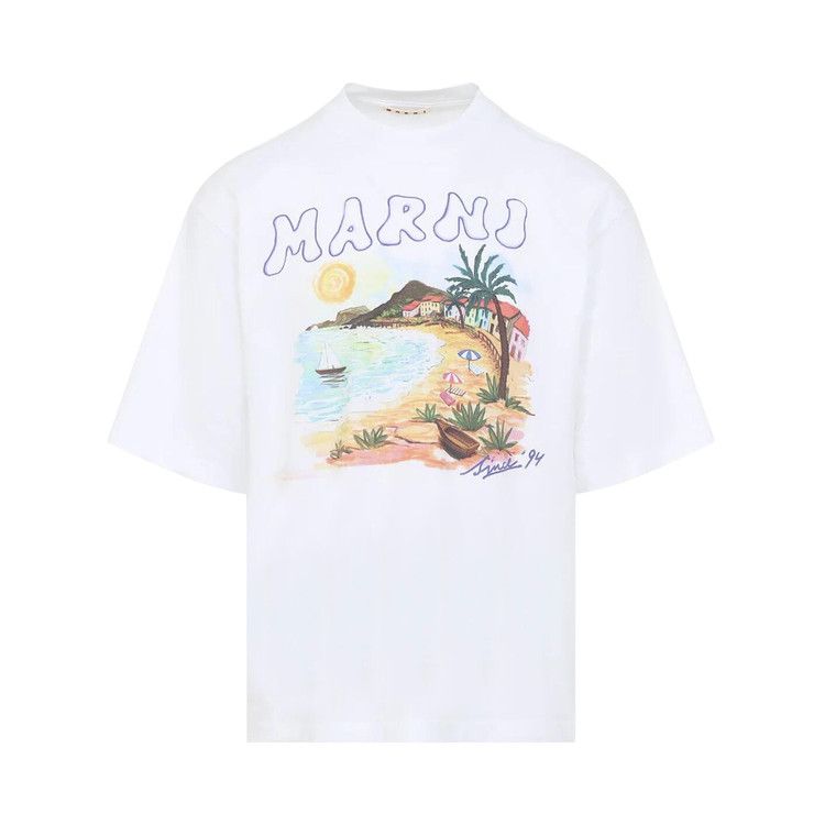 Marni Printed T-Shirt 'Lily White'
