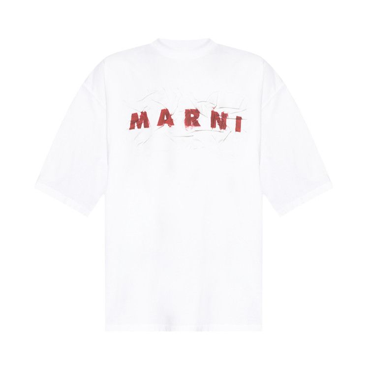Marni Wrinkled Jersey T-Shirt 'Lily White'