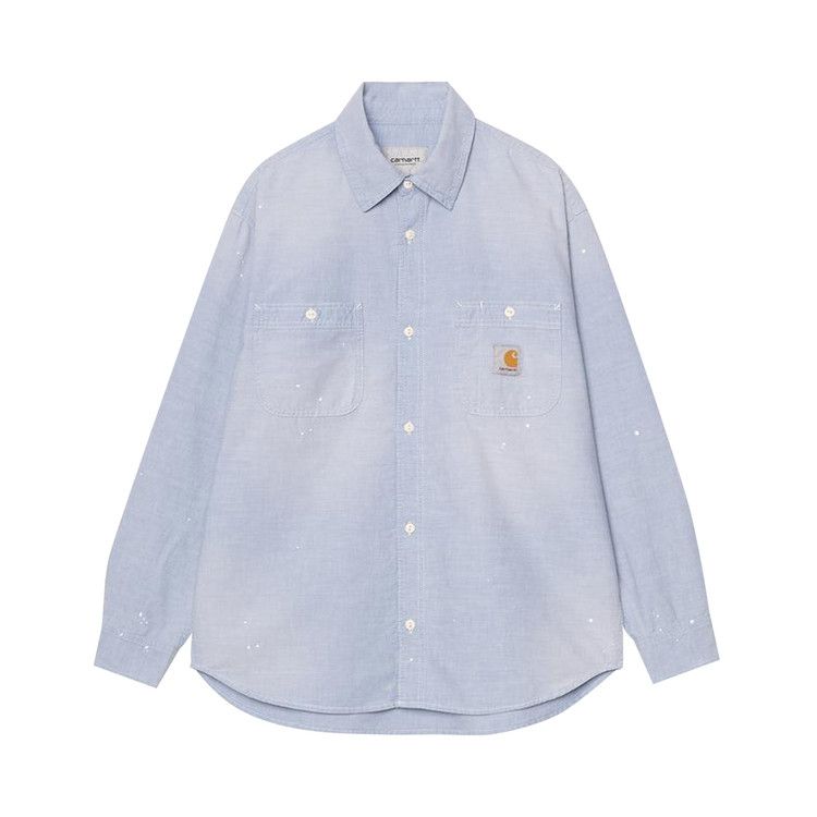 Carhartt WIP Long-Sleeve Painter Shirt 'Blue (Worn Used/Splatter)'