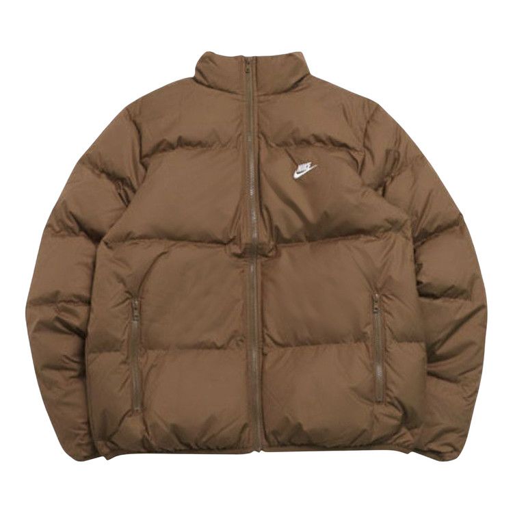 Nike Therma-FIT Puffer Jacket 'Mosswood Brown/White'